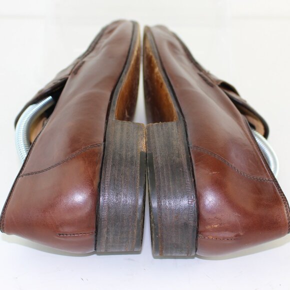 Vintage Bruno Magli Leather Ostrich Detail Loafers (US 8.5) - Picture 6 of 9